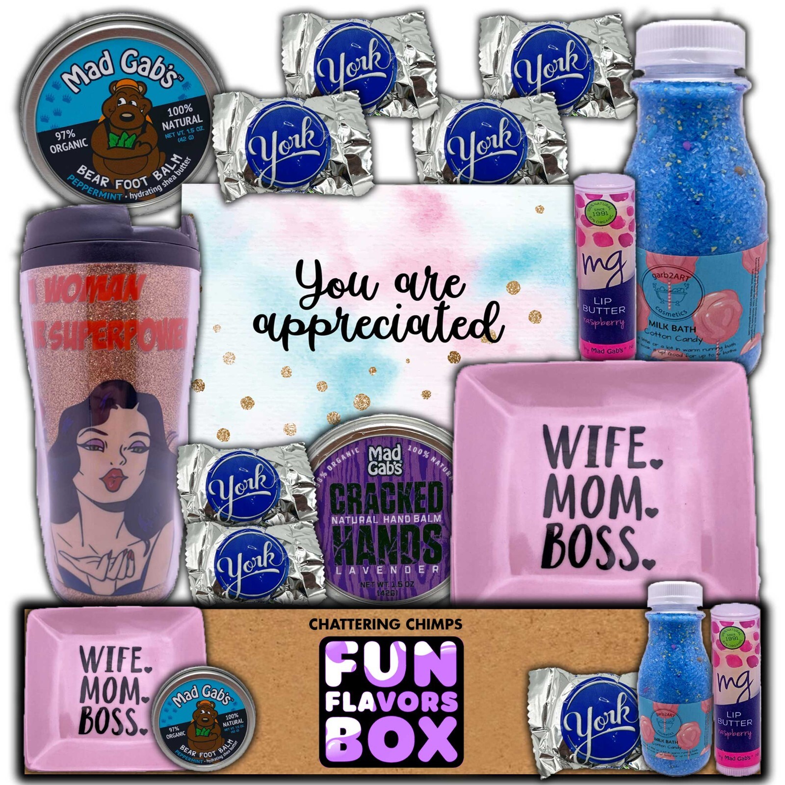 Wife, Mom, Boss Care Package Appreciation Gift Box
