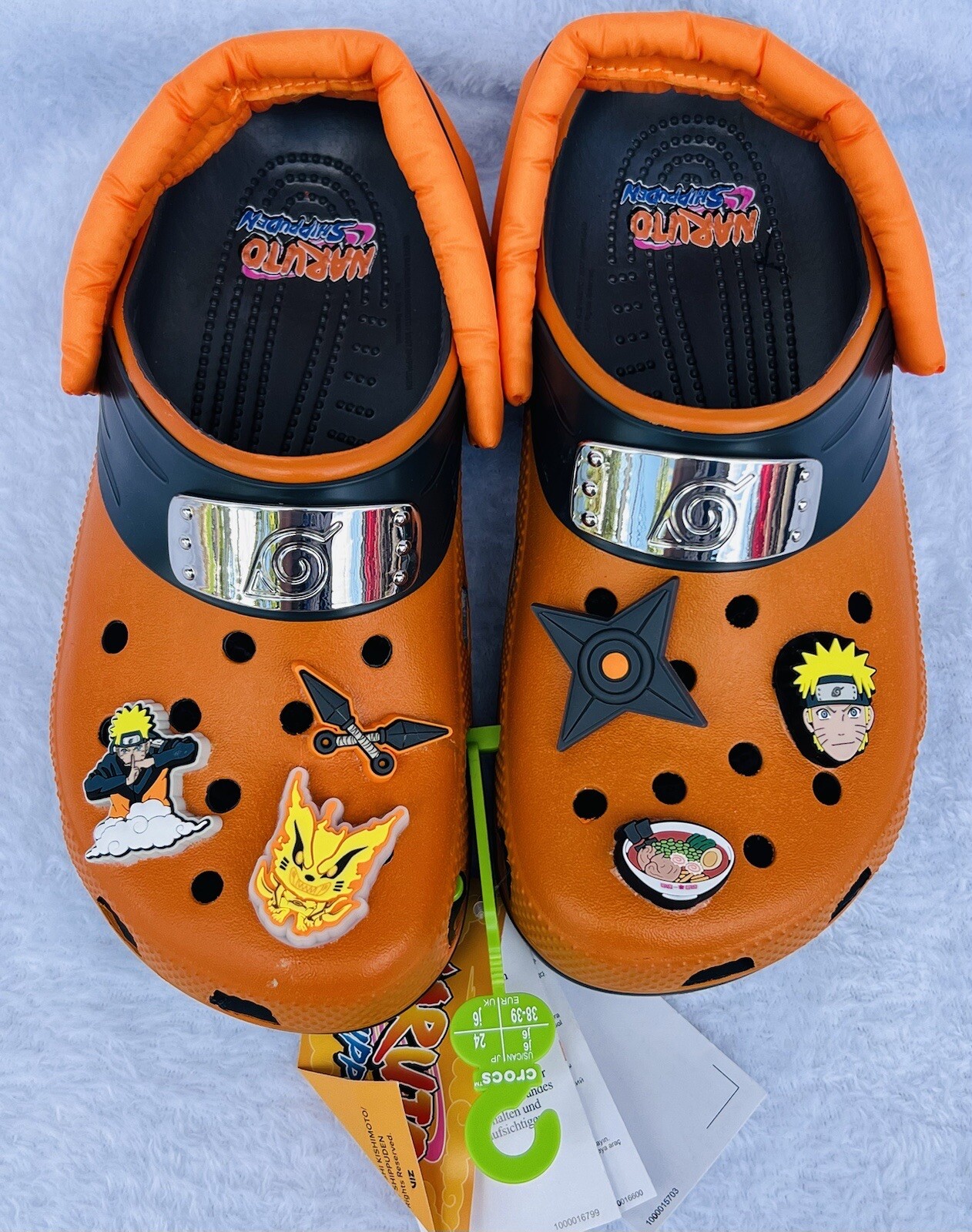 Orange Naruto Crocs J6 (women 8)men 7