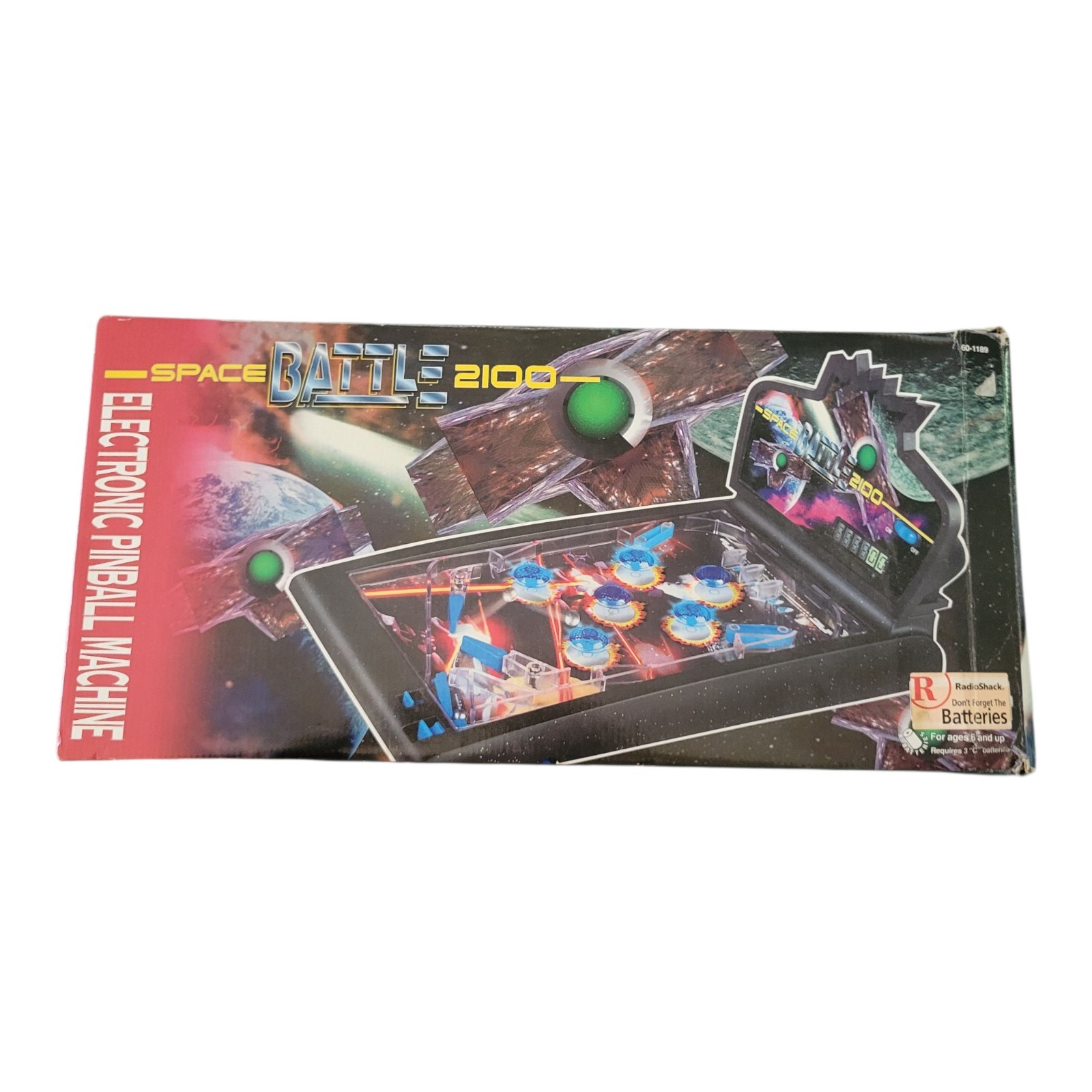 Vintage Pinball Game Table Top SPACE BATTLE 2100 Radio Shack Open Box Never Play