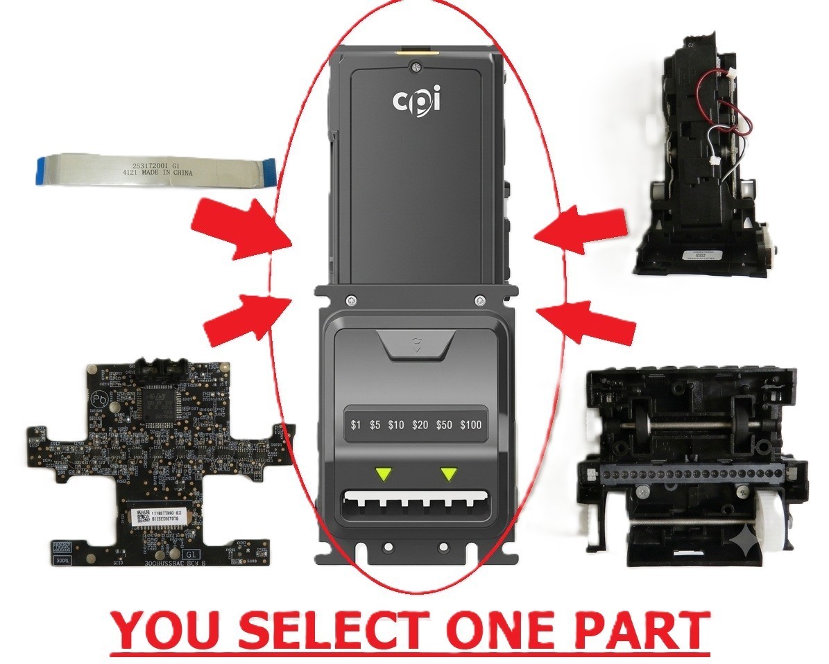 Parts for MEI CPI Mars Talos Bill Acceptor Validator    You Select Option