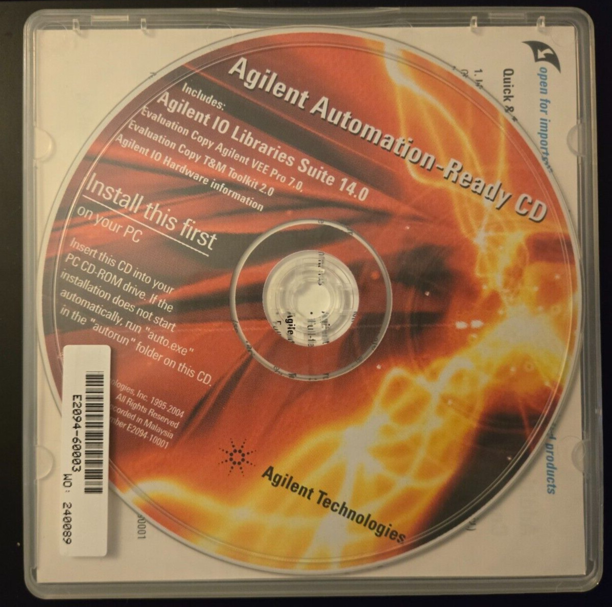 Agilent Automation Ready 10 Libraries Suite 14.0 CD E2094-60003