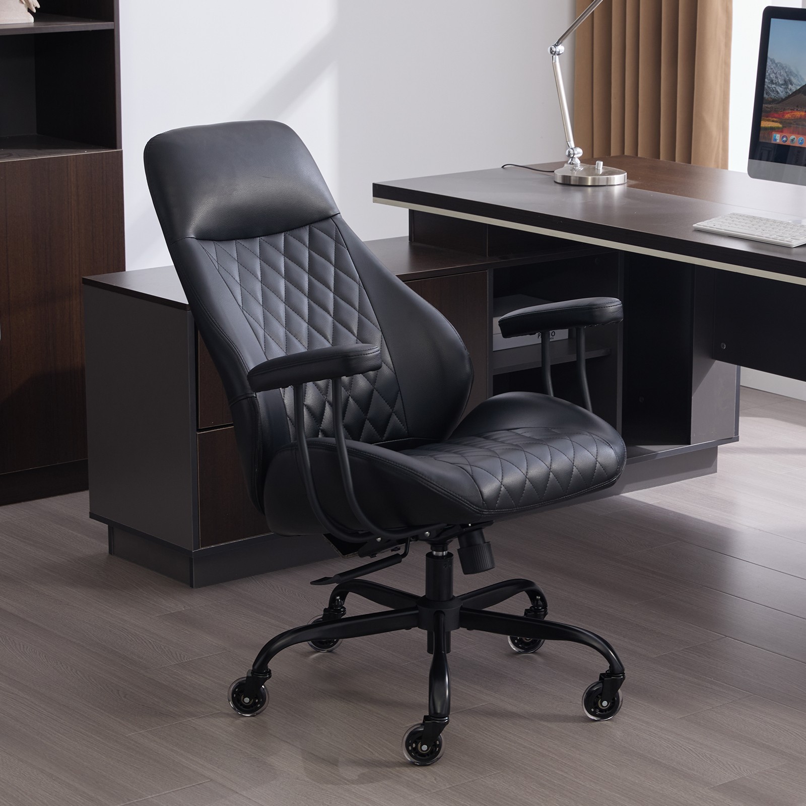 Executive Office Chair with Silent Wheels, Easy Assembly