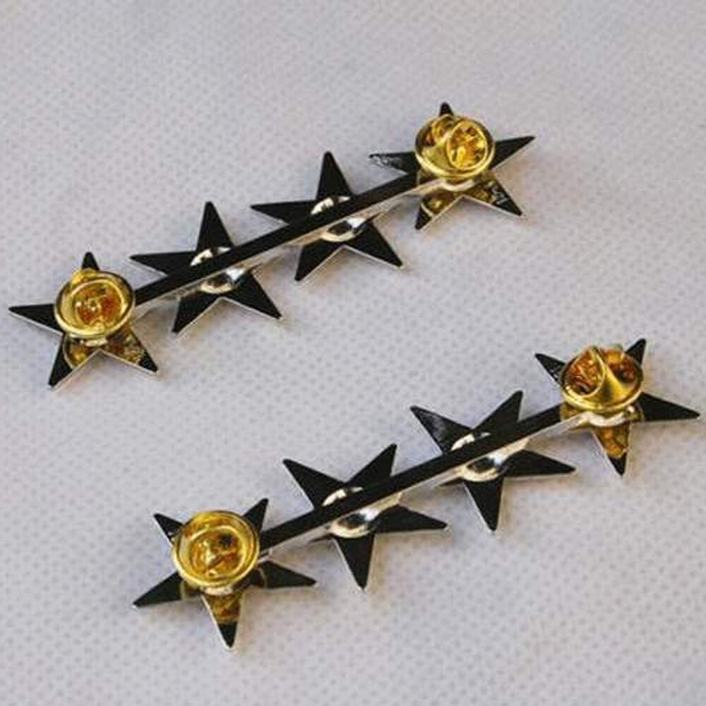 2PCS WW2 US Army Officer 4 Star General Rank Badges Pin Large – US