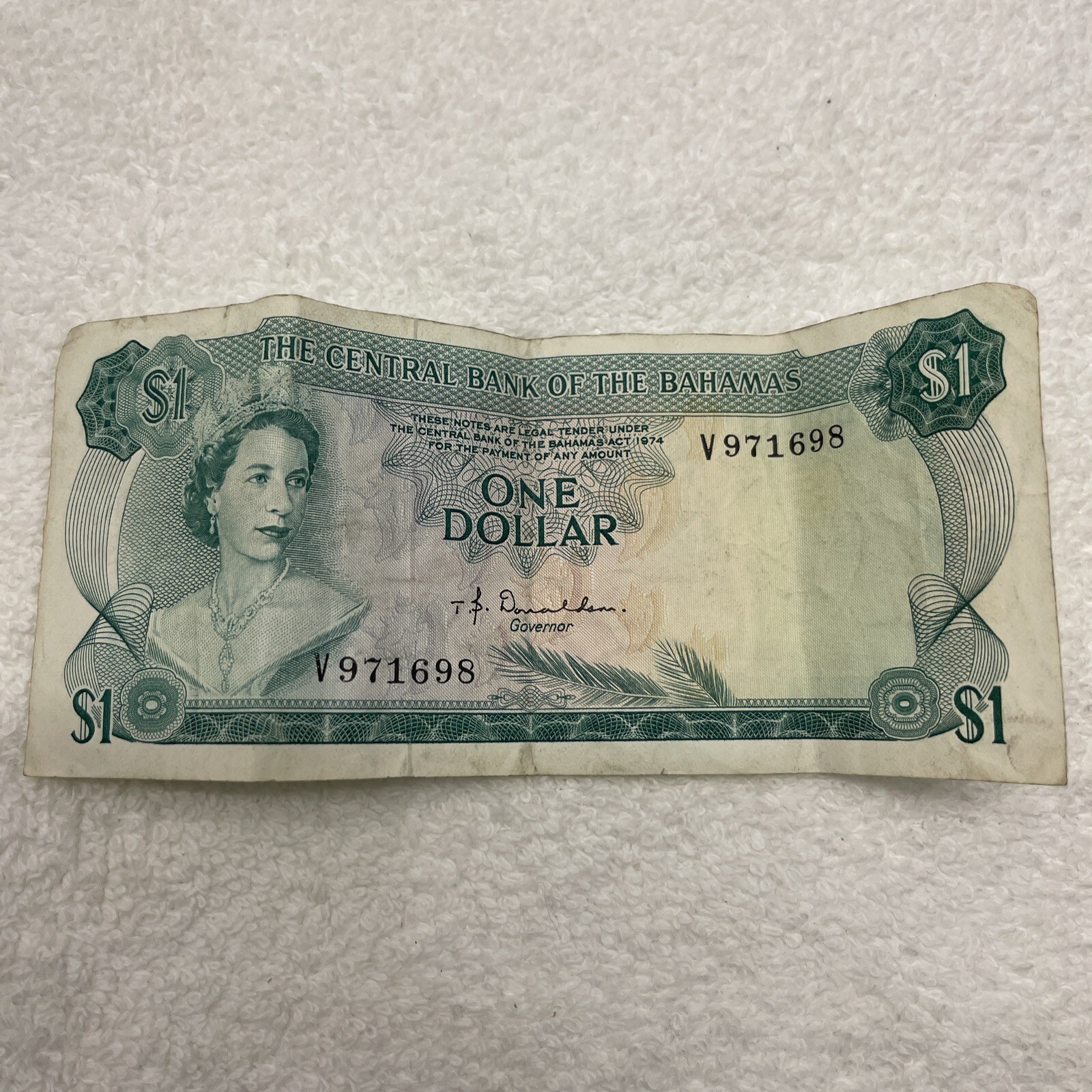 1974 Bahamas - Central Bank of the Bahamas Central Bank Act 1 Dollar