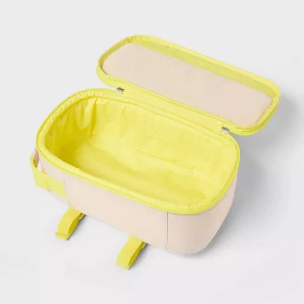 SUN SQUAD 6 CANS/4.5QT SOFT SIDED COOLER - BEIGE / YELLOW