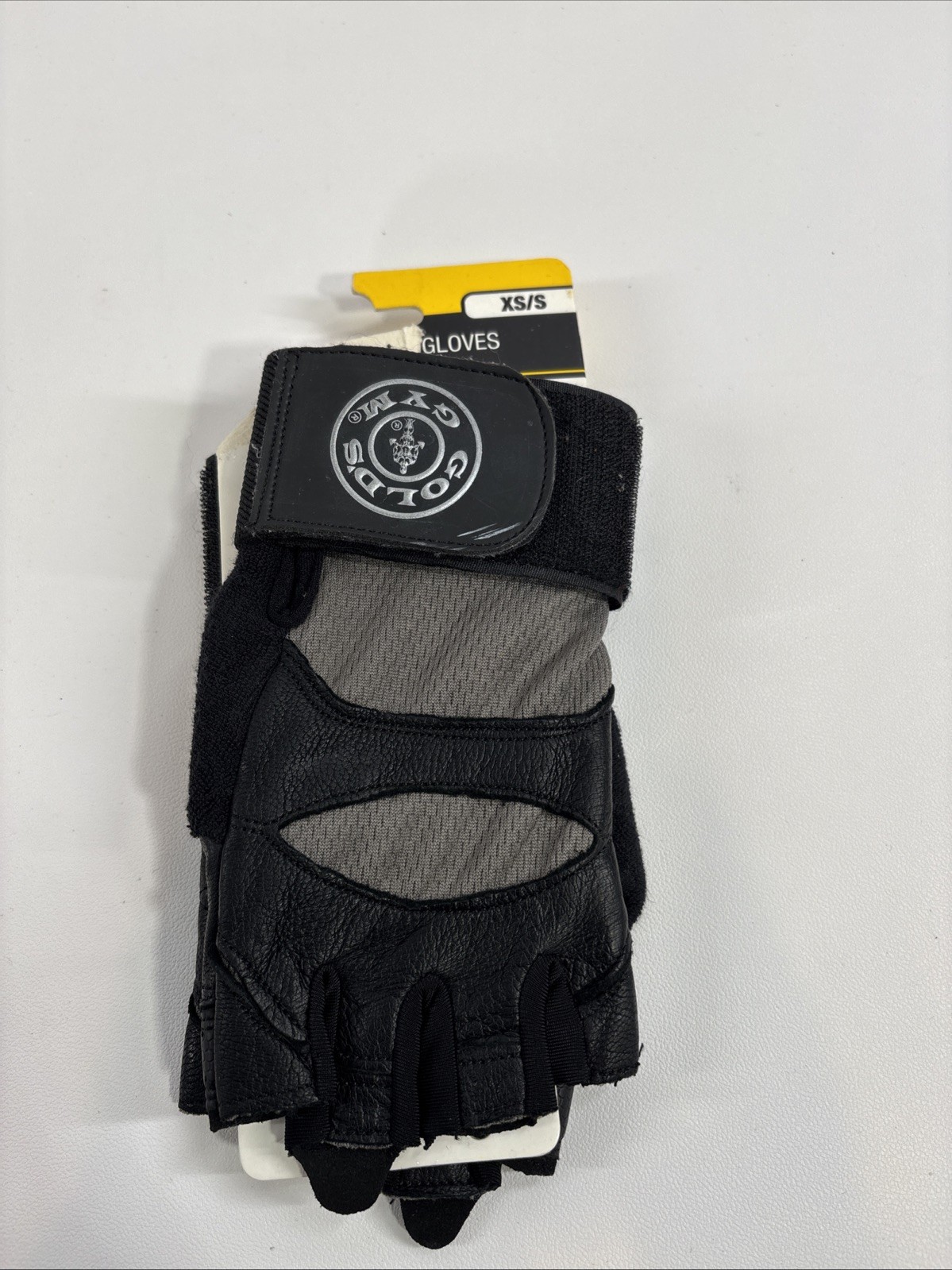 NEW Gold’s Gym Tacky Fingerless Gloves Women XS/S Black/Gray Weightlifting