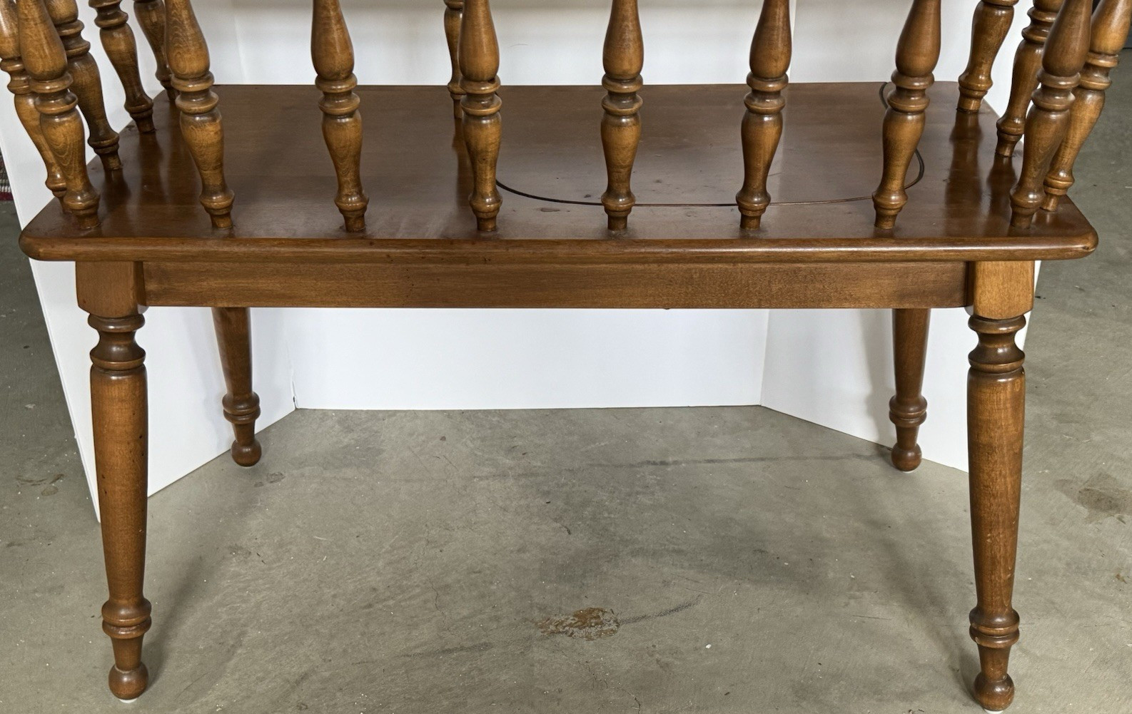 Vintage Nice Ethan Allen Gossip Bench Telephone Table Solid Maple Wood Colonial