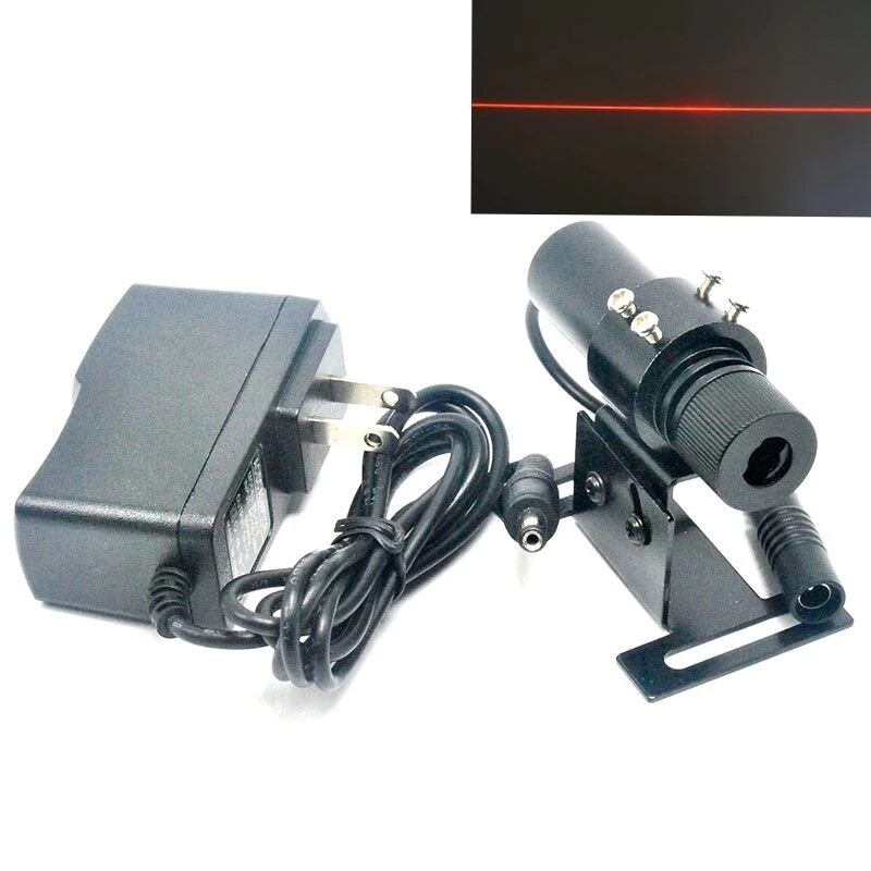 650nm 20mw Line Beam Red Laser Module Focusable Head w Adapter & Locator 22*75m