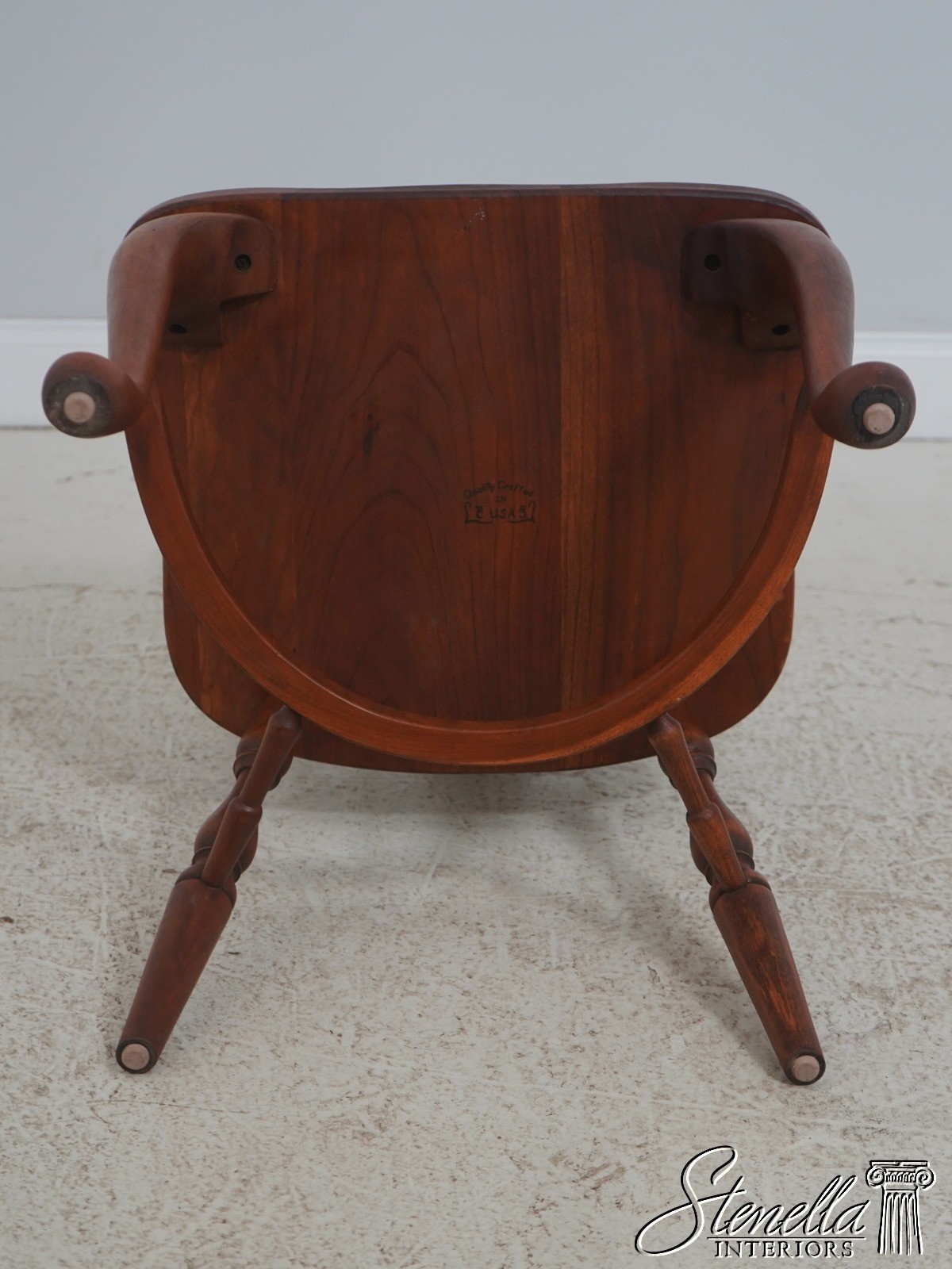 L71863: Set of 6 Solid Cherry Brace Back Windsor Chairs
