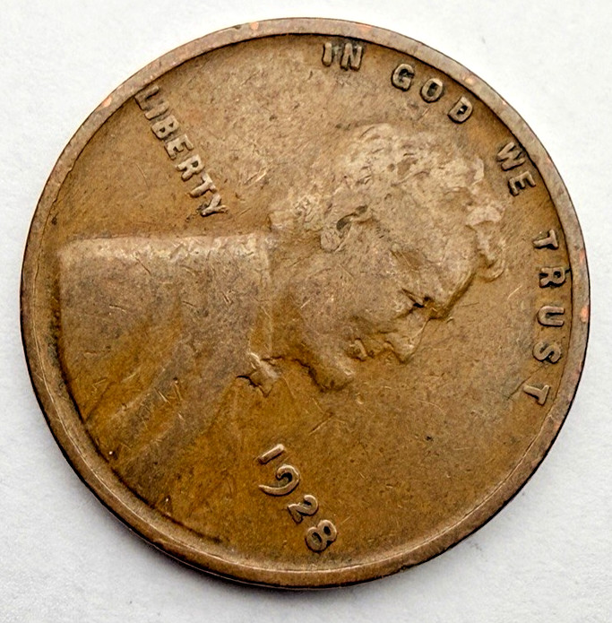 1928-P Lincoln Wheat 1c  ~ VF / VF++? ~  Full Wheat Line ~ Nice! ~ A37