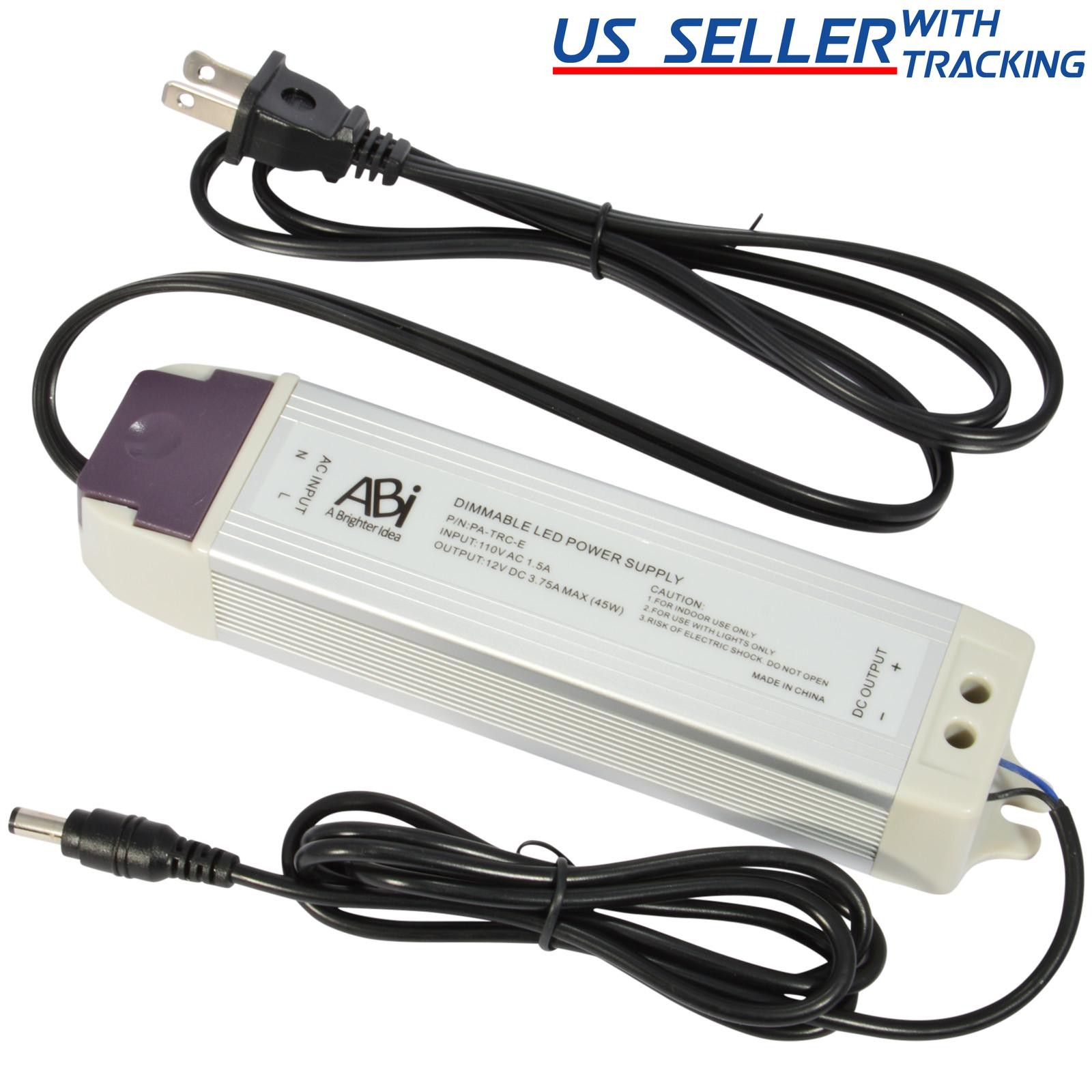 ABI 12V 45W Power Supply Driver TRIAC Dimmable for LED Flexible Strip Light