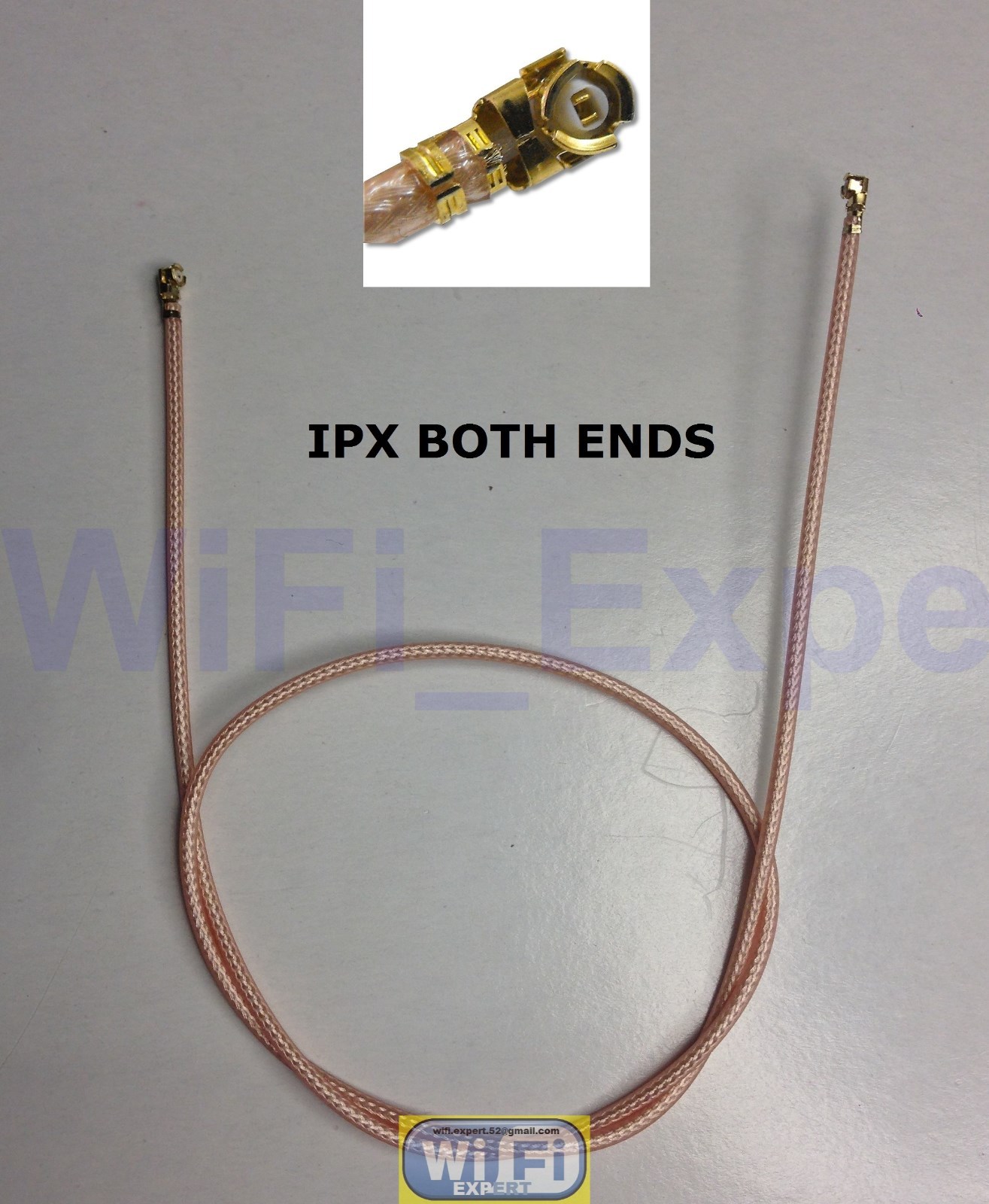 IPX Female to IPX U.FL Female Φ RG178 RF Double Cable Pigtail Assembly 6 to 24in