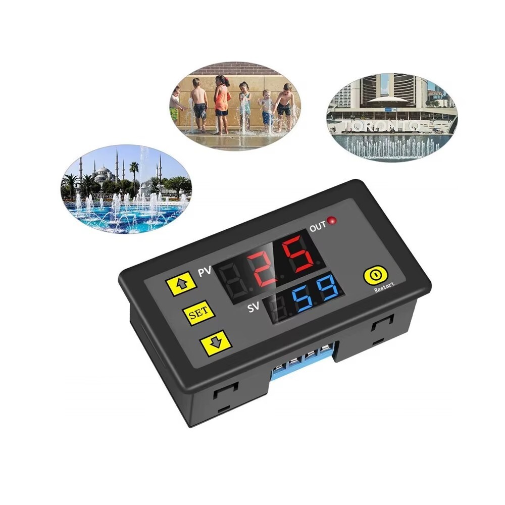 DC 12V Digital Delay Relay LED Display Cycle Timer Control Switch Adjustable