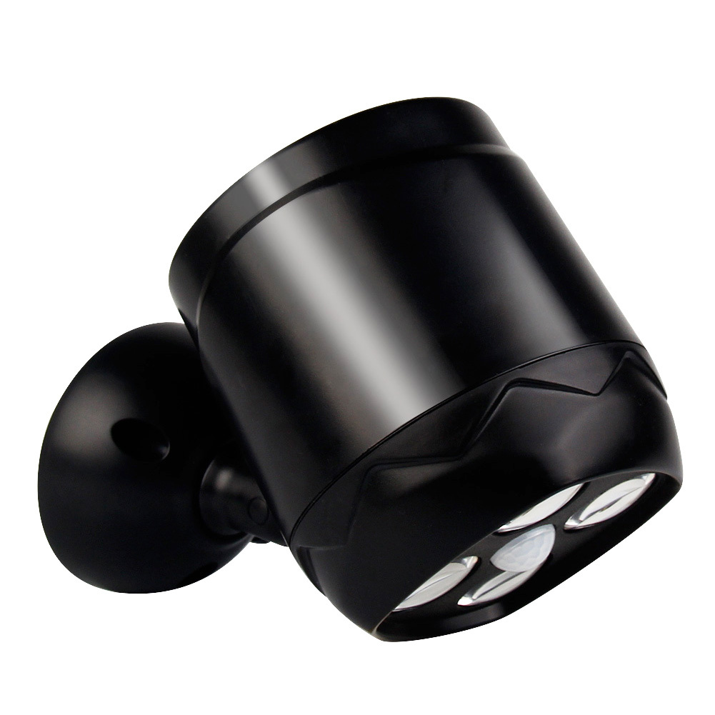 Battery Powered Security Lights Motion Sensor Outdoor Lamp Spotlight with 4LEDs
