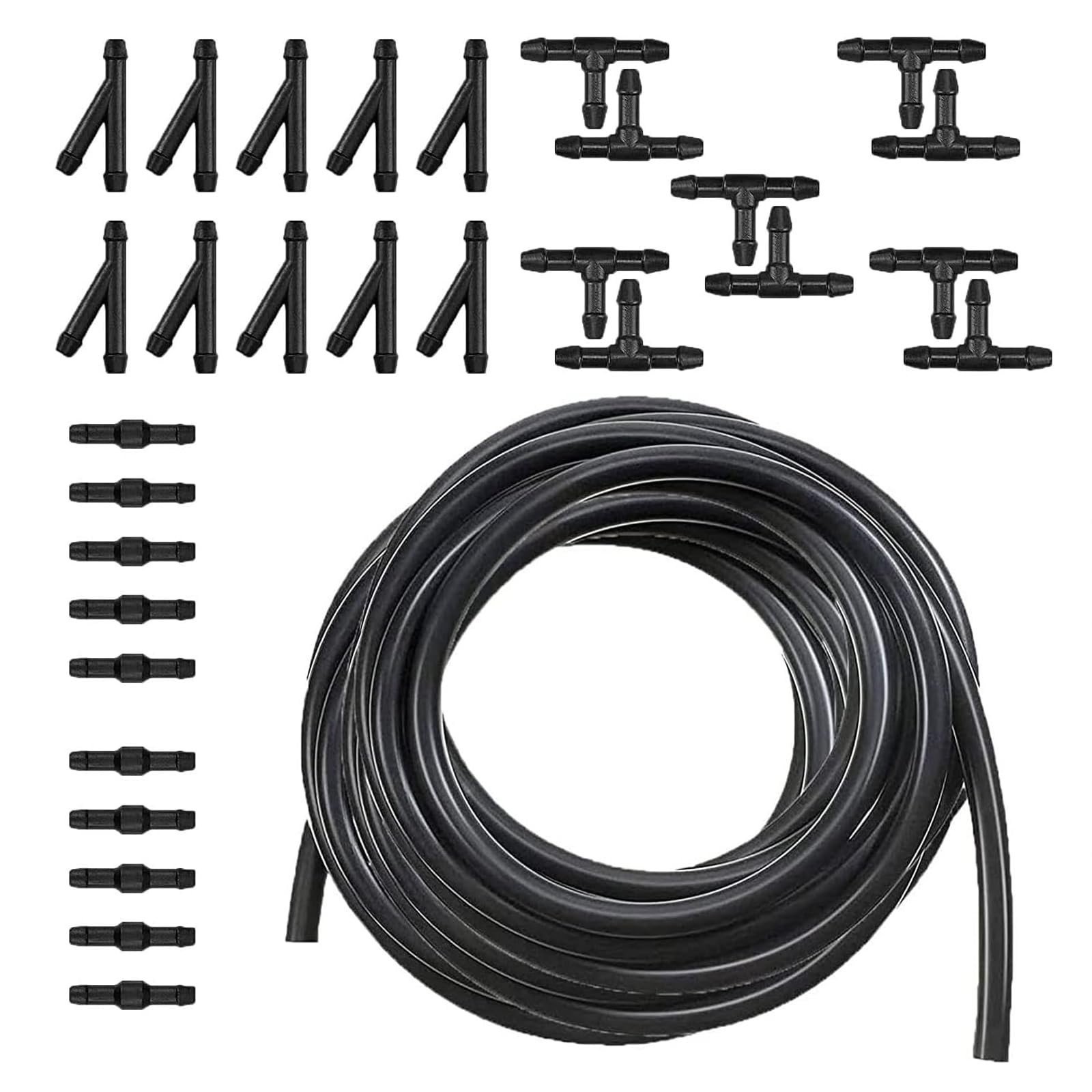 30 PCS Car Windshield Washer Hose Kit, 13Ft Rubber Washer Hose, 30 PCS Vehicl...