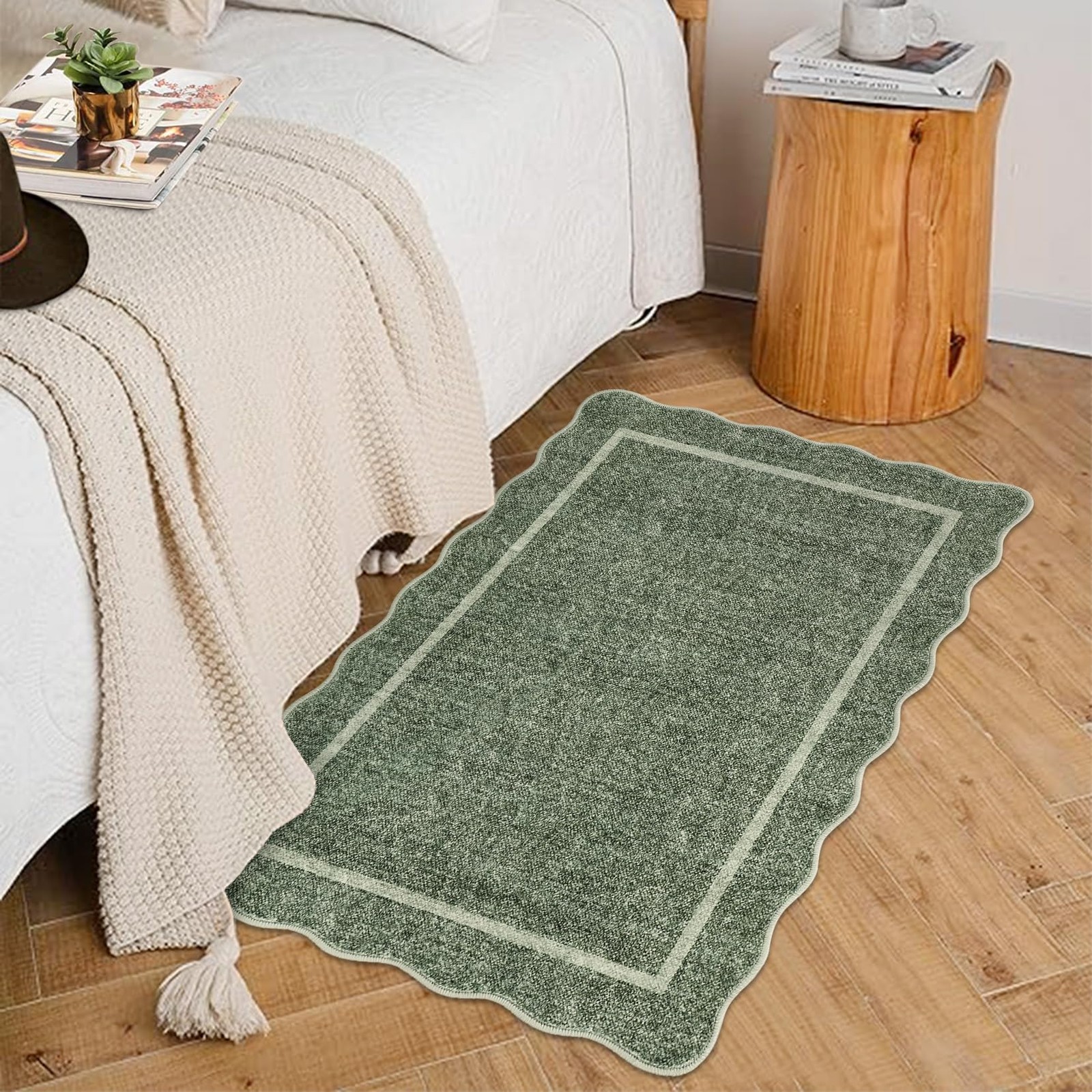 Transform Your Space - 9x12 Soft Area Rug Stain Resistant Greyish Green
