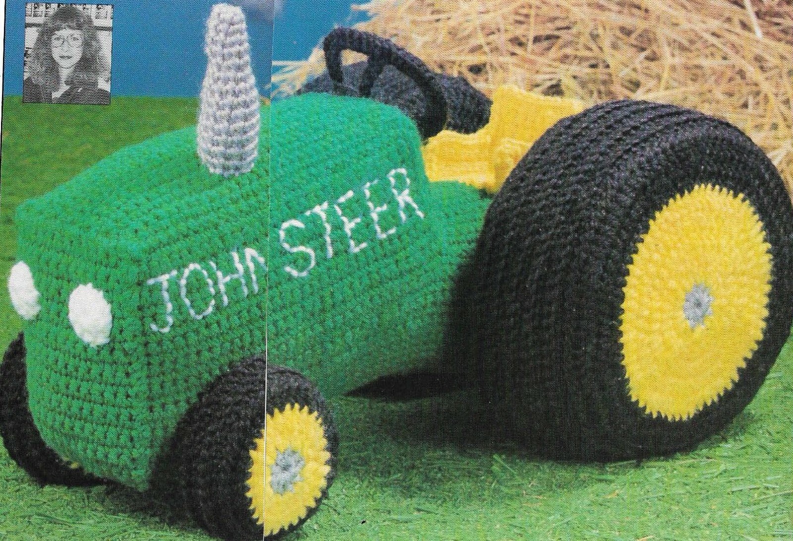 JOHNNY'S TRACTOR SOFT TOY DIGEST SIZE CROCHET PATTERN INSTRUCTIONS