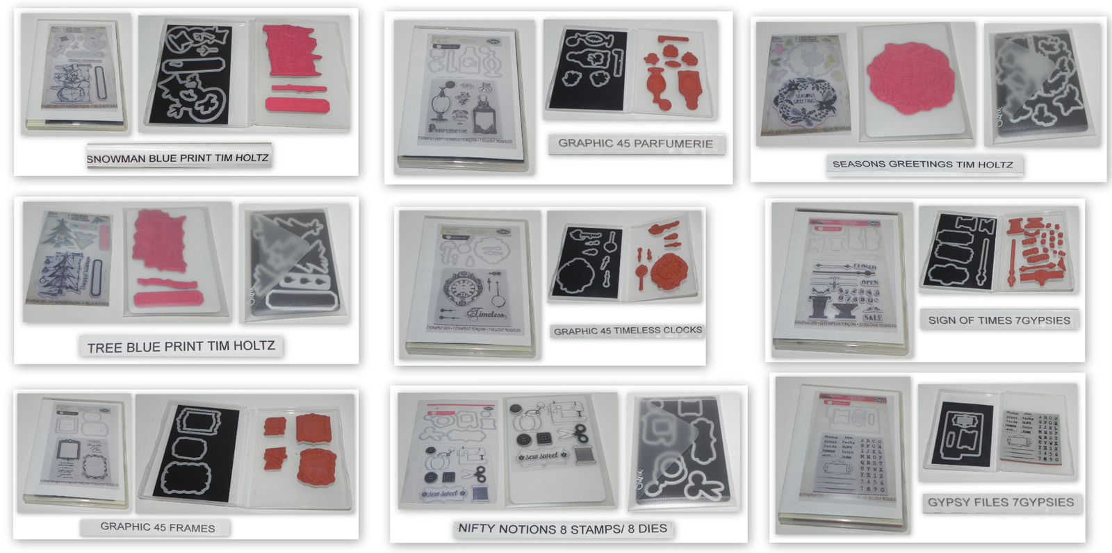 TIM HOLTZ ALTERATIONS SIZZIX GRAPHIC 45 DIES & STAMPS CHRISTMAS VINTAGE FLORAL