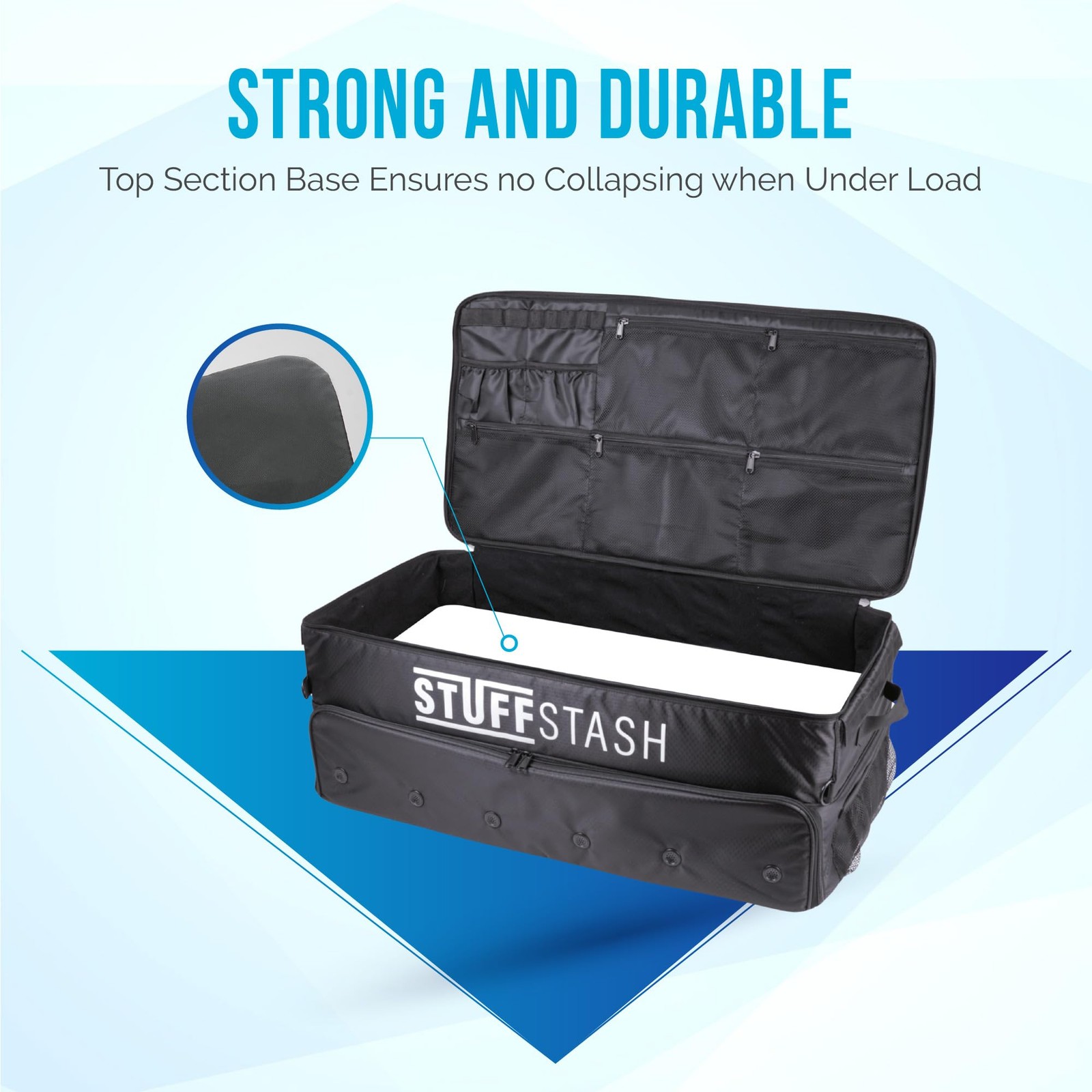 STUFFSTASH Golf Trunk Organizer – Extra Large Car & SUV Storage for Black