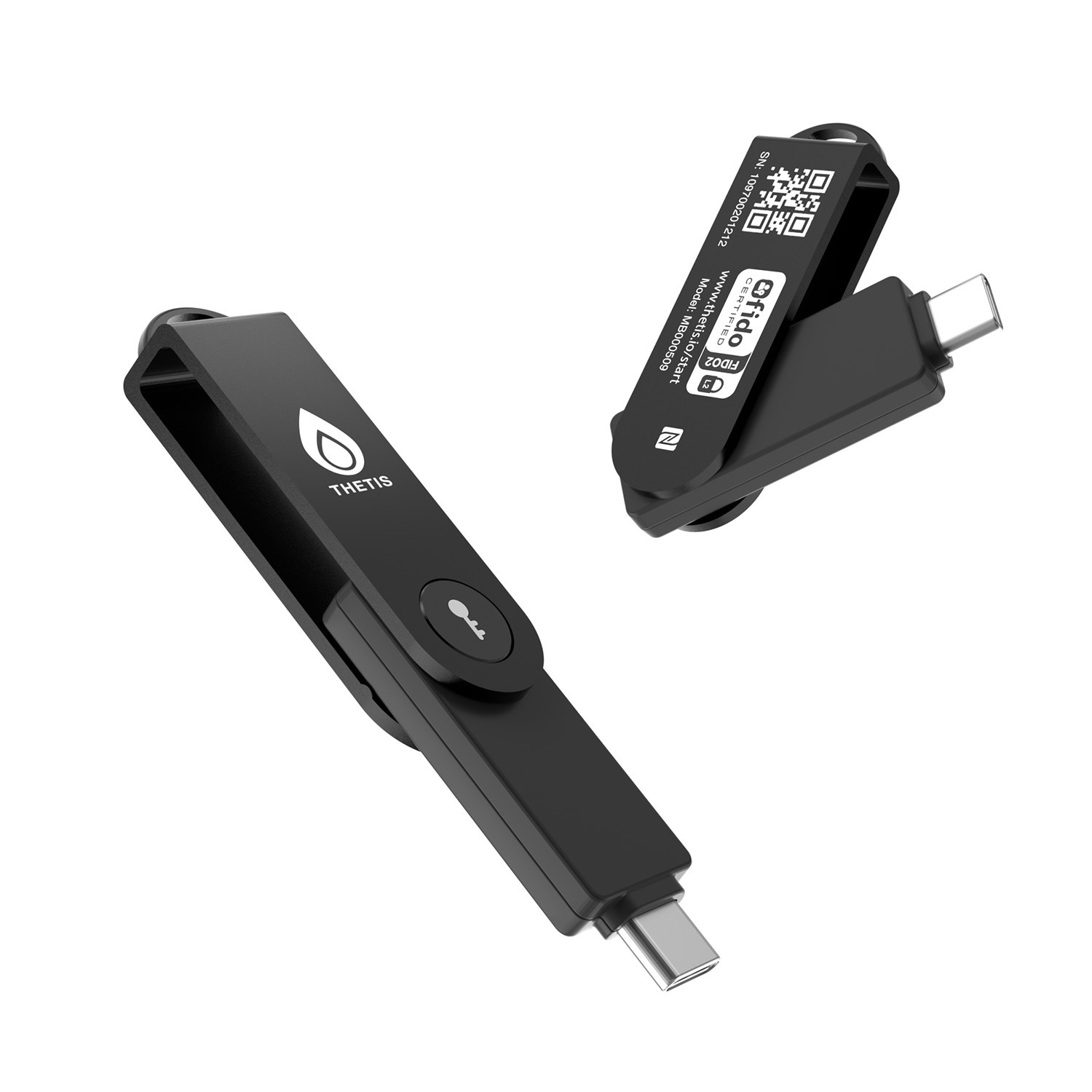 Thetis Pro-C FIDO2 (L2) Security Key Passkey, via Connect USB-C, NFC, TOTP / HOT