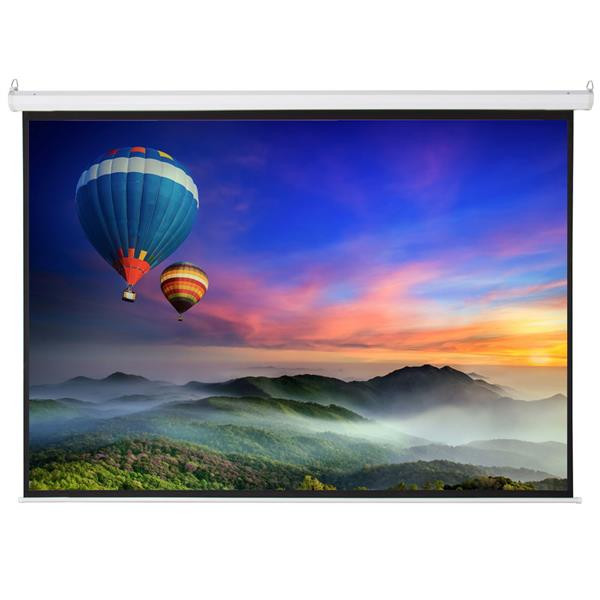 100In 4:3 Manual Pull Down Projector Screen Wall Mounted Anti-Light For Home