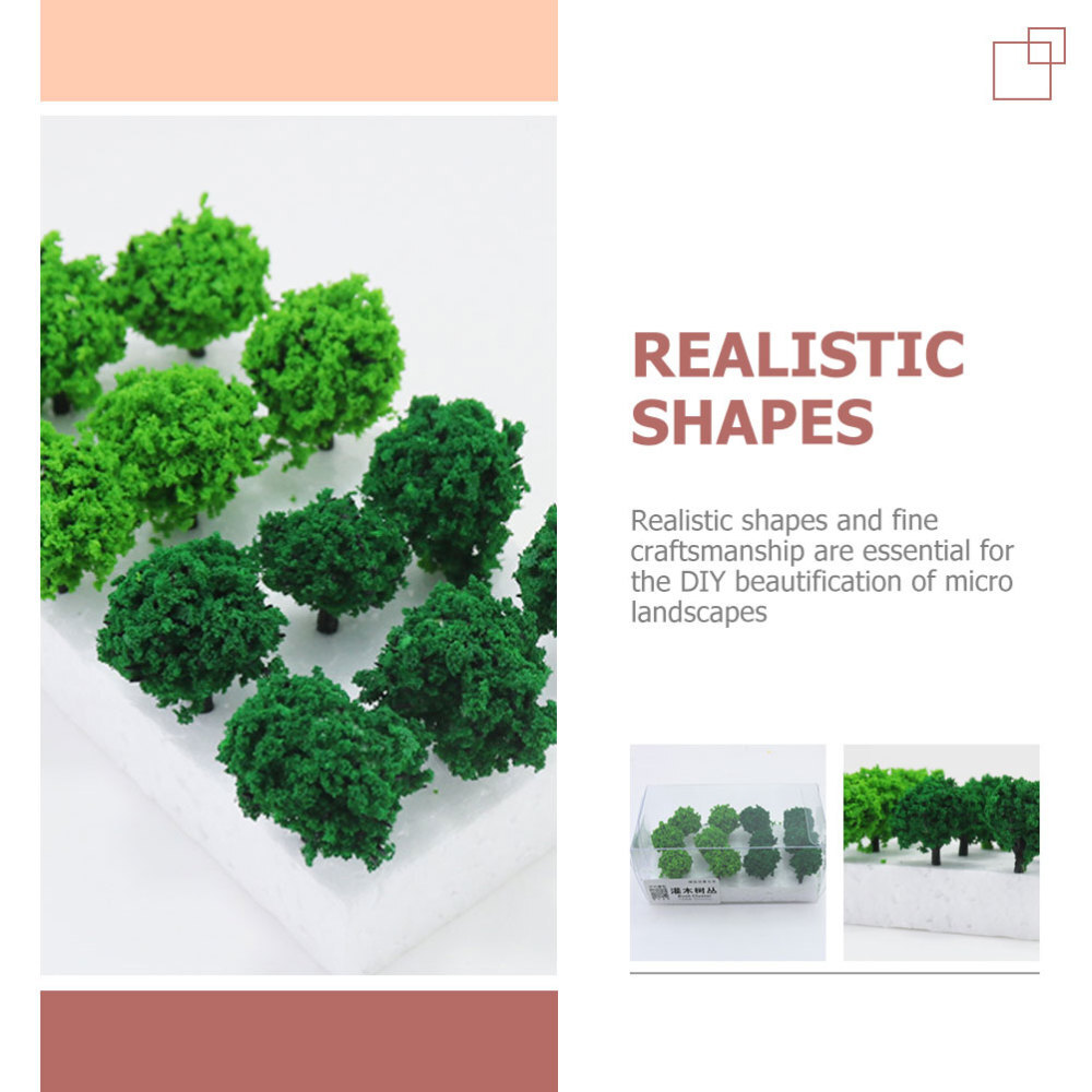 Simulation Bush Cluster Model Vegetation for Train Railway Scenery