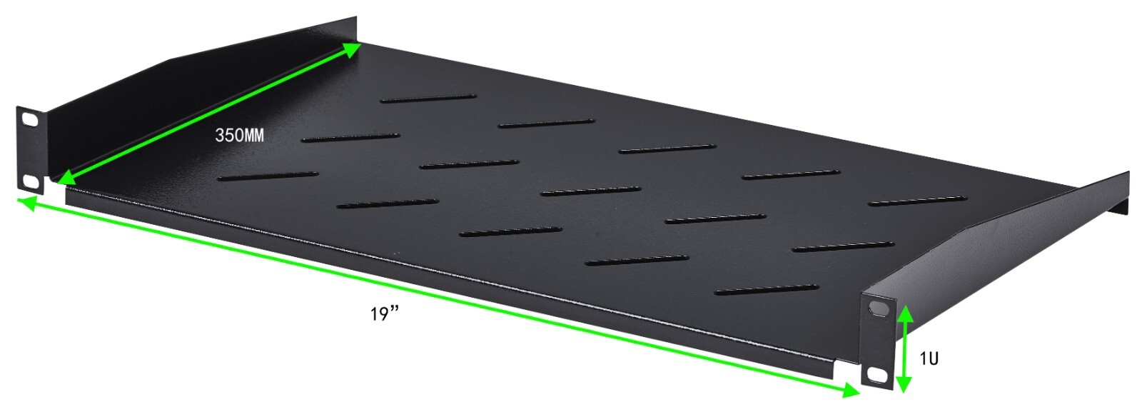 Cantilever Server Shelf Tray Vented Rack Mount 1U 19" 480mm 14" 350mm Deep Depth