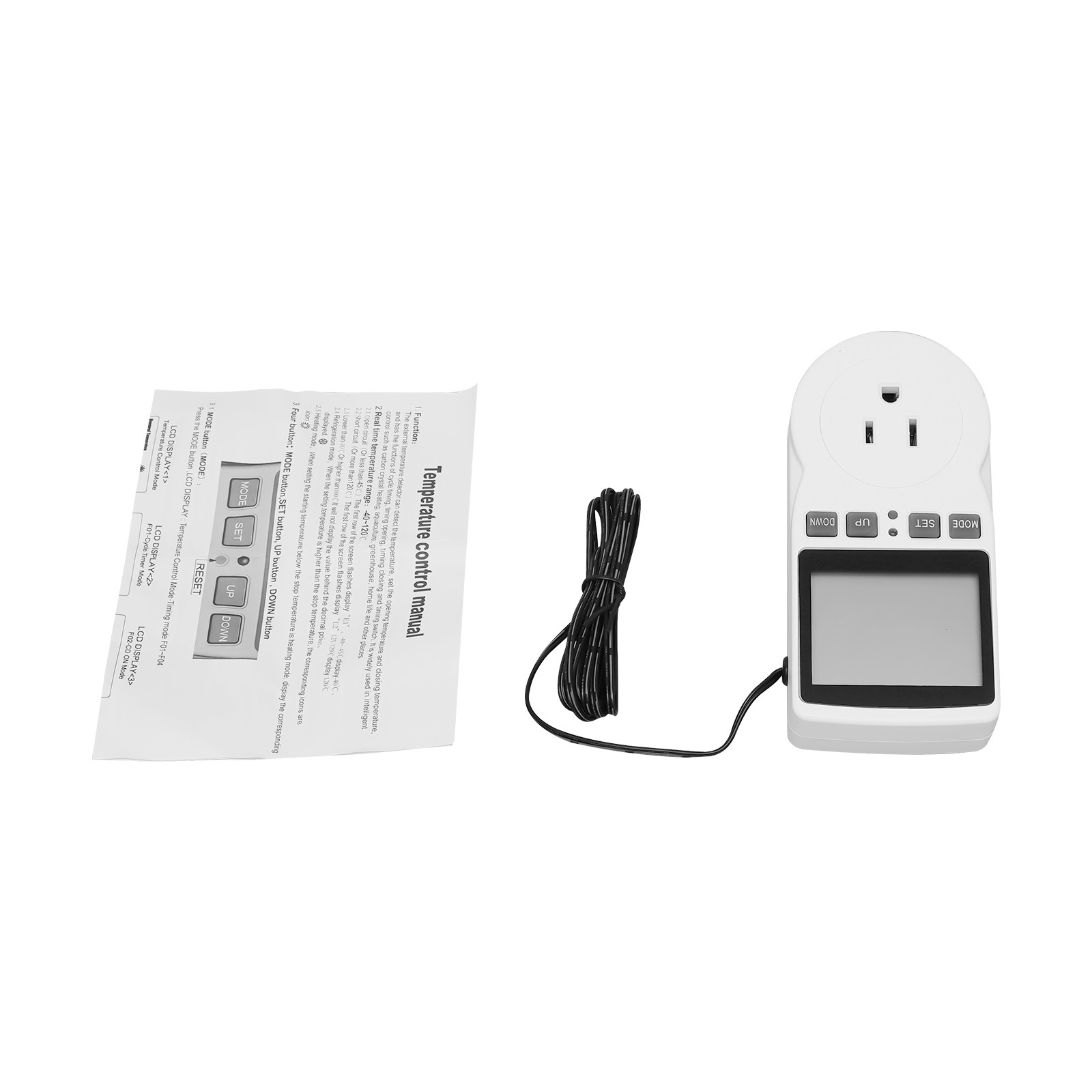 Digital Plug in Thermostat Timer Switch Socket Temperature Controller Switch LED