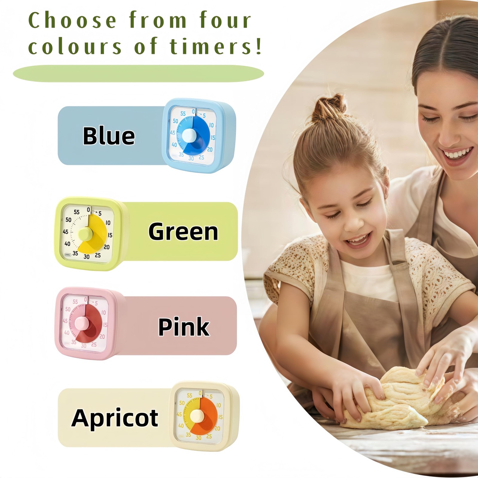 Visual Timer for Kids Home - 60 Minute Sky Blue