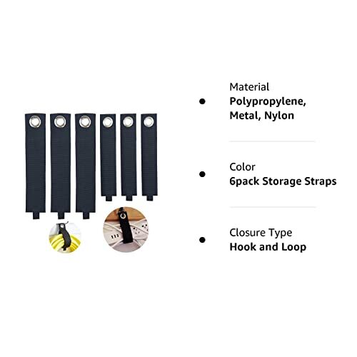 6 Pack Heavy Storage Straps Extension Cord Holder Organize Cord Hose Storage
