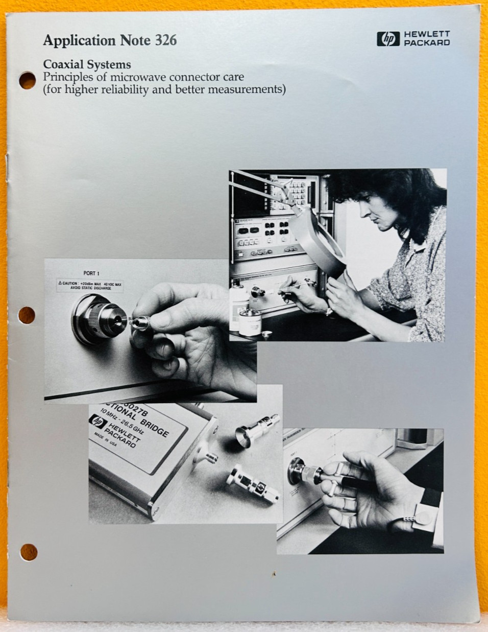 HP 5954-1566 Coaxial Systems Application Note 326 Manual.