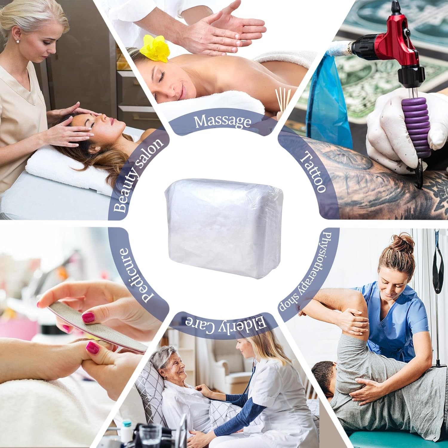 50PCS Disposable Massage Table Sheets, Breathable Bed Cover