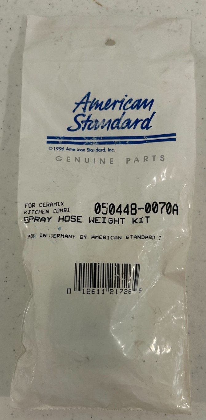 AMERICAN STANDARD 050448-0070A Spray Hose Weight Kit New FREE SHIPPING