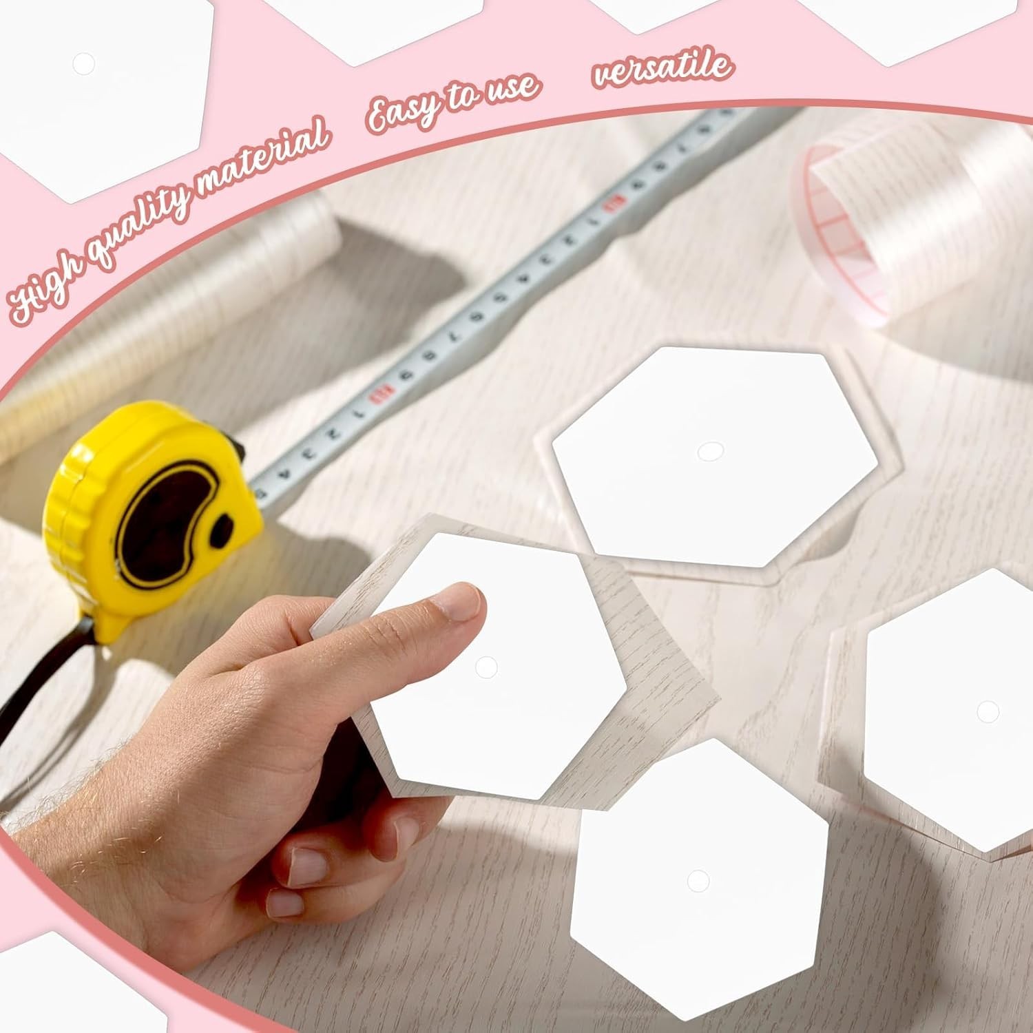 500 PCS Paper Piecing 1", Hexagon Quilting Templates for DIY Patchwork Crafts...