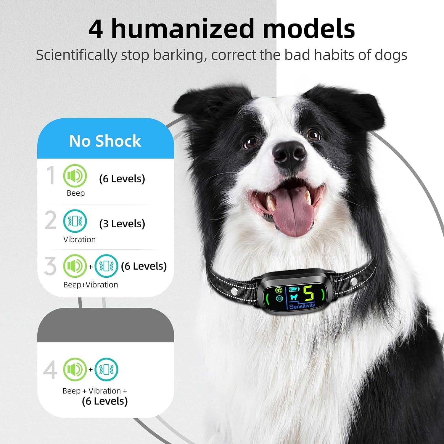 Waterproof Bark Collar for Medium to Large Dogs – Quick Charge & Safe
