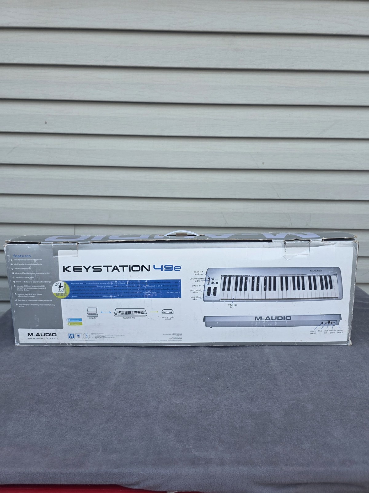 M Audio Key station 49e USB MIDI Keyboard Controller W/ Manual & Cables