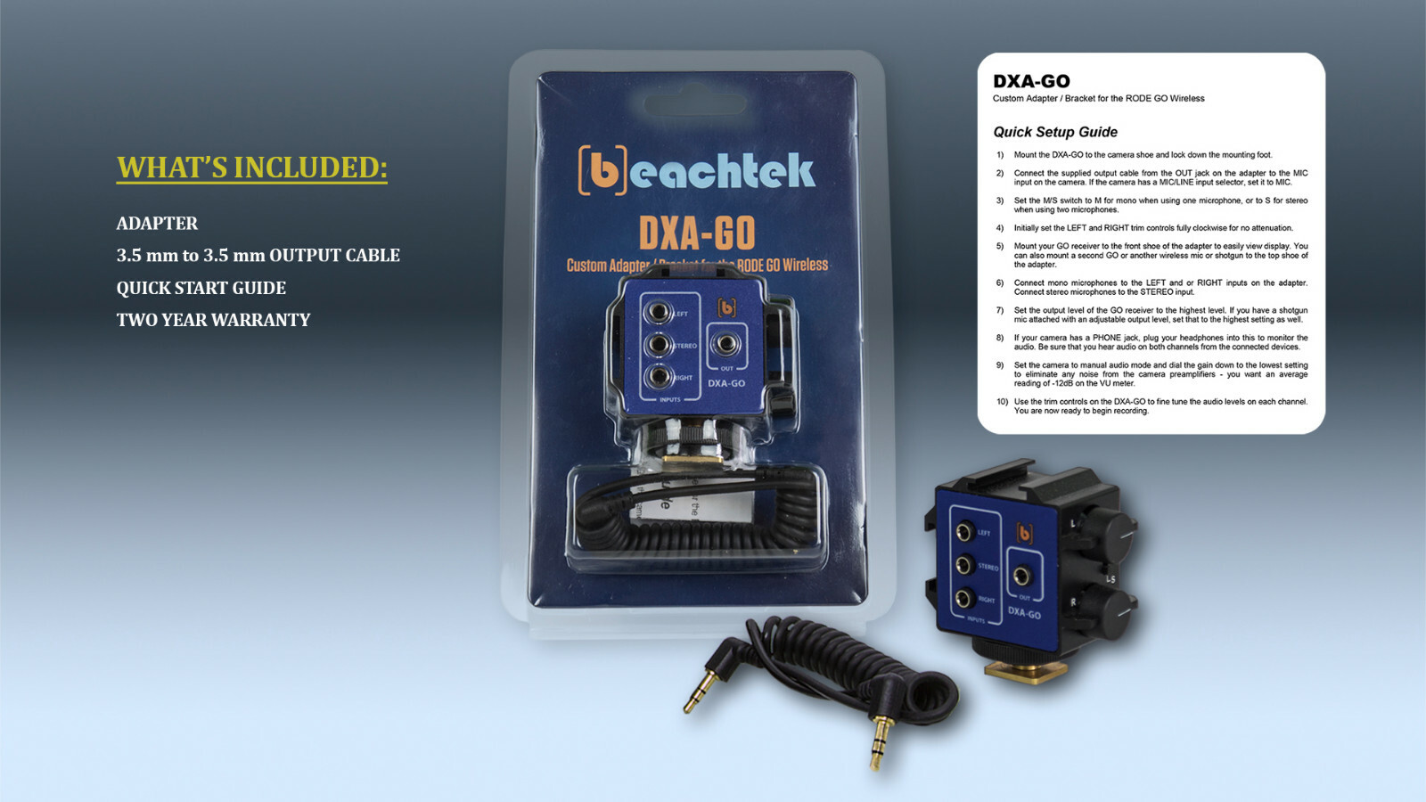 Beachtek DXA-GO Adapter/Bracket for the RODE GO Wireless