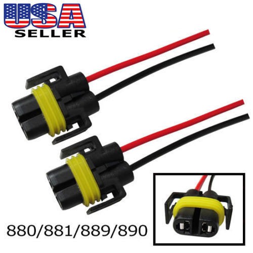 880 881 889 Female Adapter Wiring Harness Sockets Wire For Driving Fog Lights