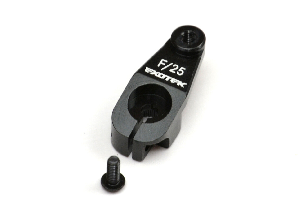 Exotek AE Heavy Duty Servo Horn Aluminum Black Futaba-Savox 25t Spline 1547BLK