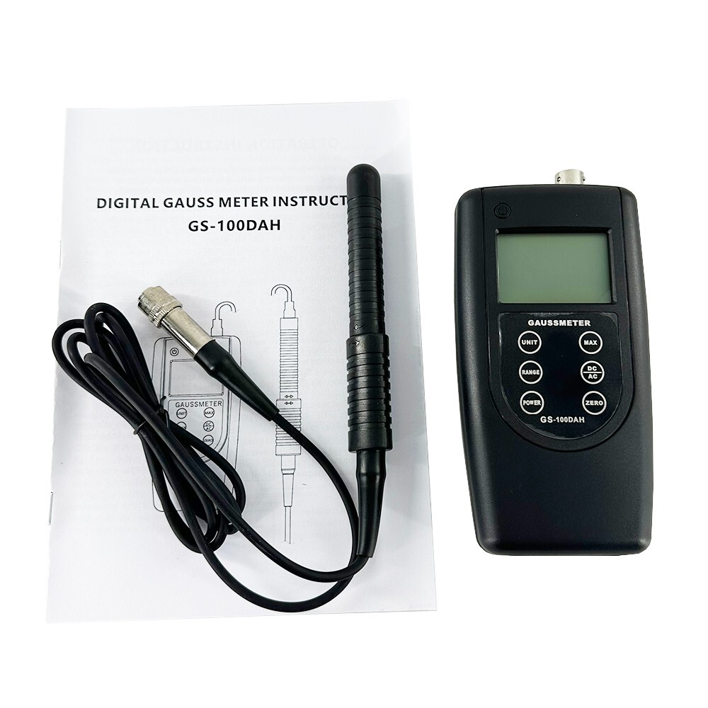 Tesla Meter Gaussmeter DC AC Magnetic Field Tester with Range 0~200mT~2000mT