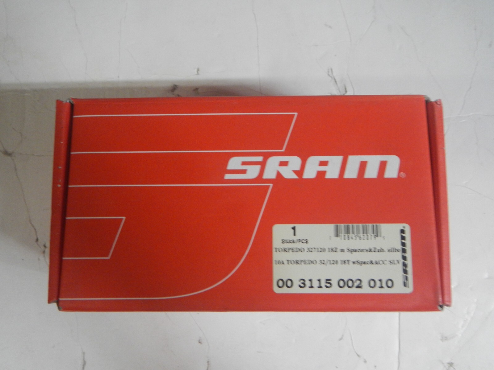 SRAM Torpedo Rear Fixed/Free Singlespeed Hub 120mm 32 Holes Silver New Old Stock