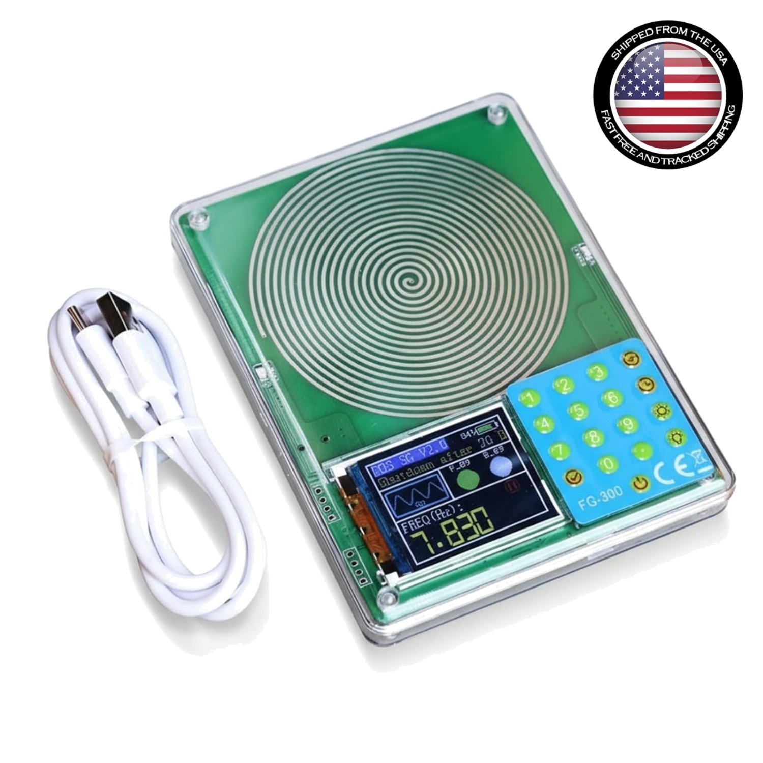Schumann Resonance Generator 7.83Hz USB-C Powered Frequency 200KHz Adjustable