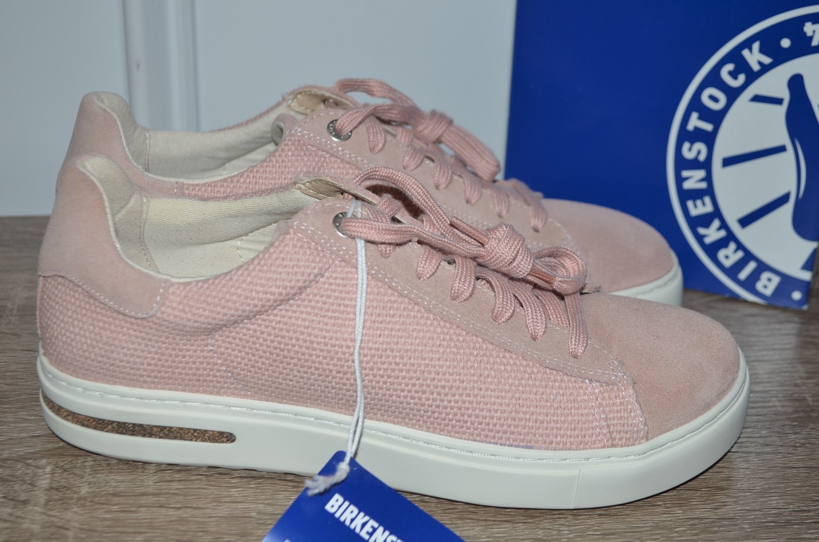 Birkenstock Bend Low Top Lace Up Sneaker Soft Pink Suede Womens EU 39 US 8- 8.5