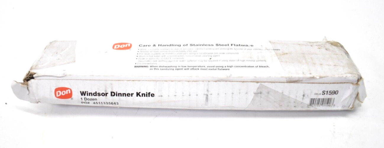 Don 12 Pack Windsor Dinner Knife S1590 1 Dozen Stainless Steel Polished 8"