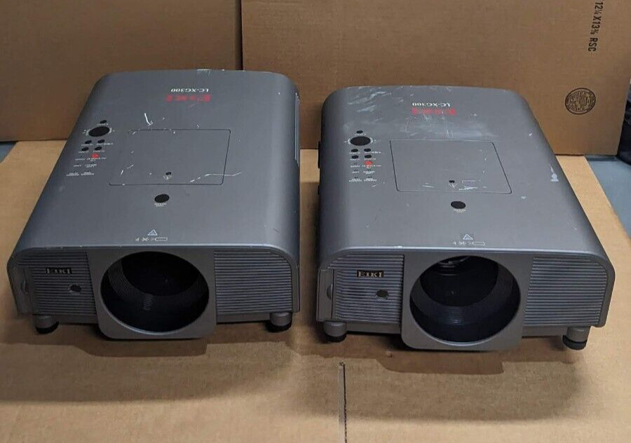 Lot 2 EIKI LC-XG300 Projector 4500 Lumens Home Theater Presentation Parts Repair