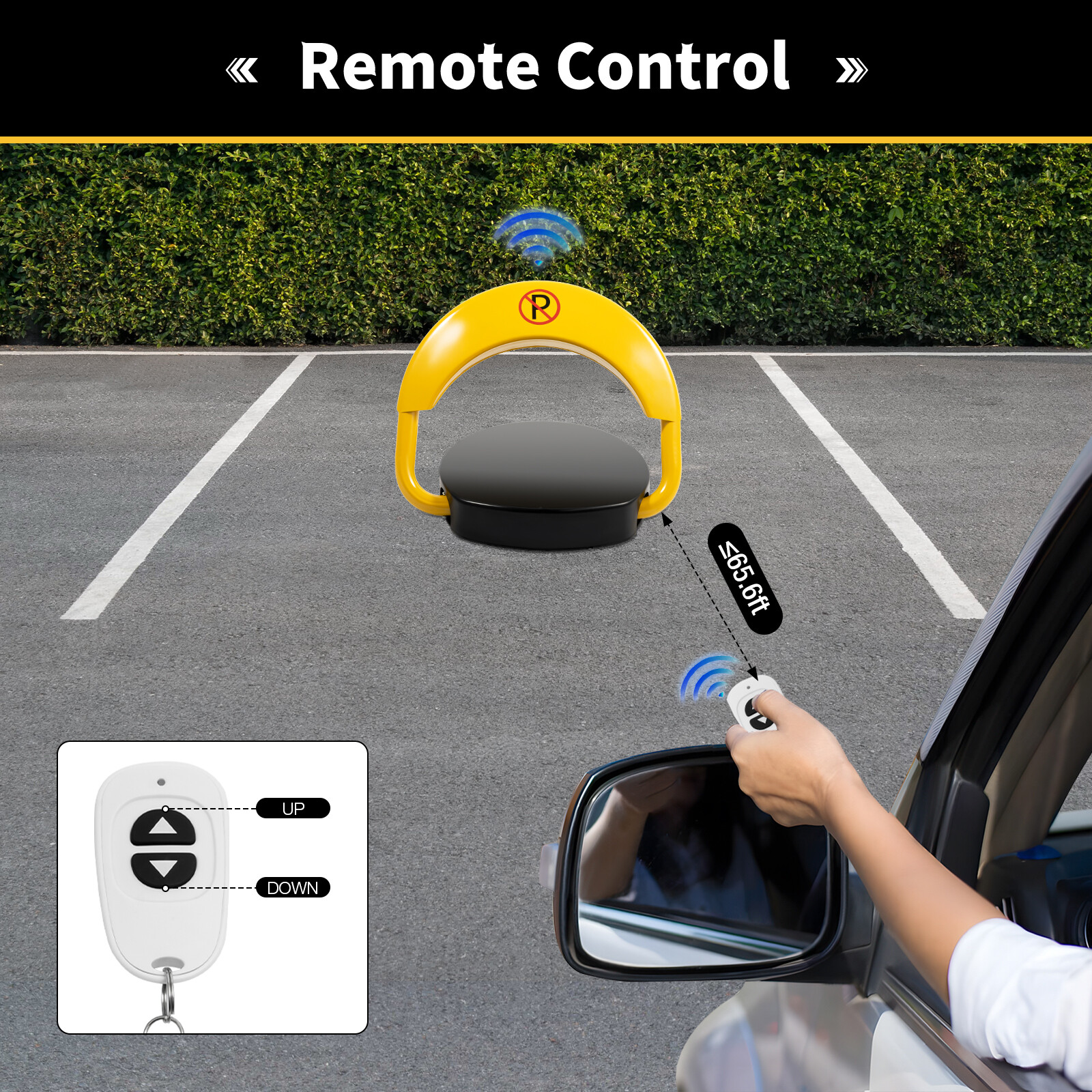 Car Parking Spot Lock Remote Control Anti-Collision Foldable Barrier Auto Sensor
