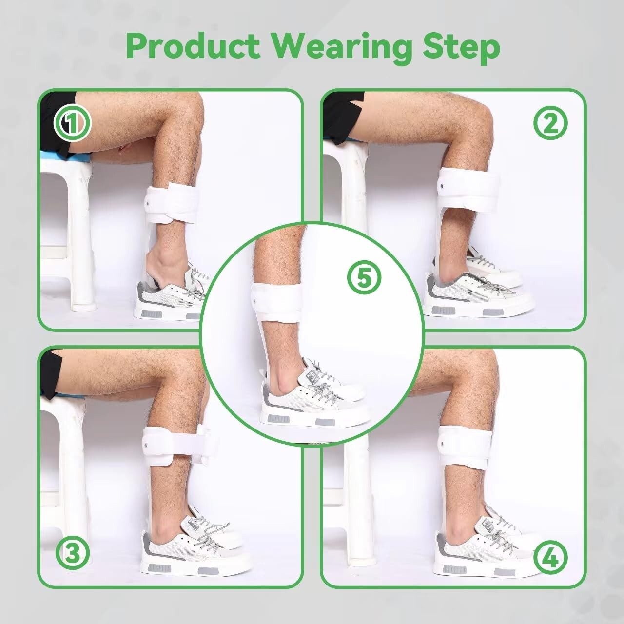 Adjustable Foot Drop Brace,Left or Right Foot,Helps with Walking & Stability