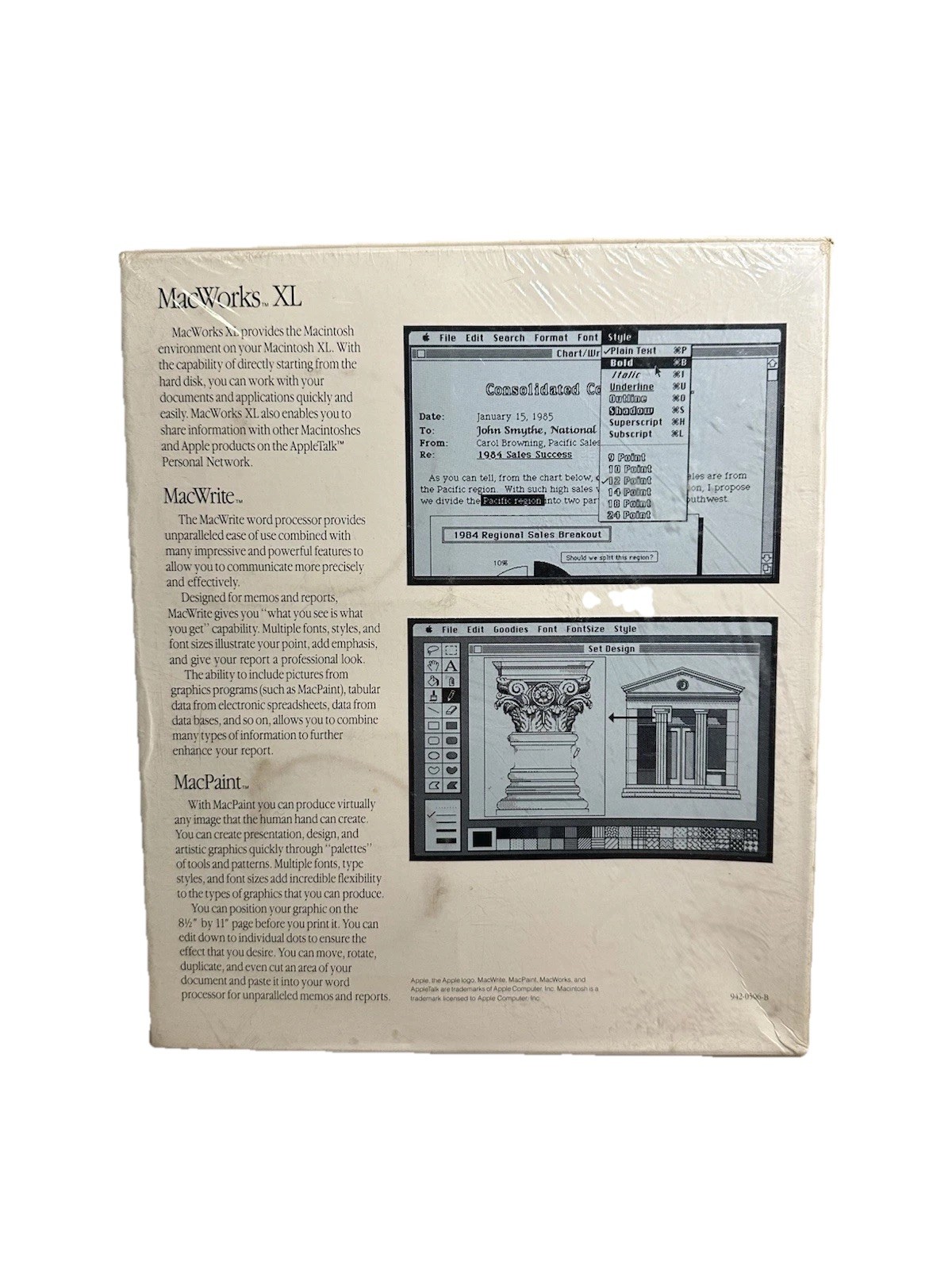 Vintage Apple Macintosh Pascal Software Macintosh XL MacWorks MacWrite Sealed
