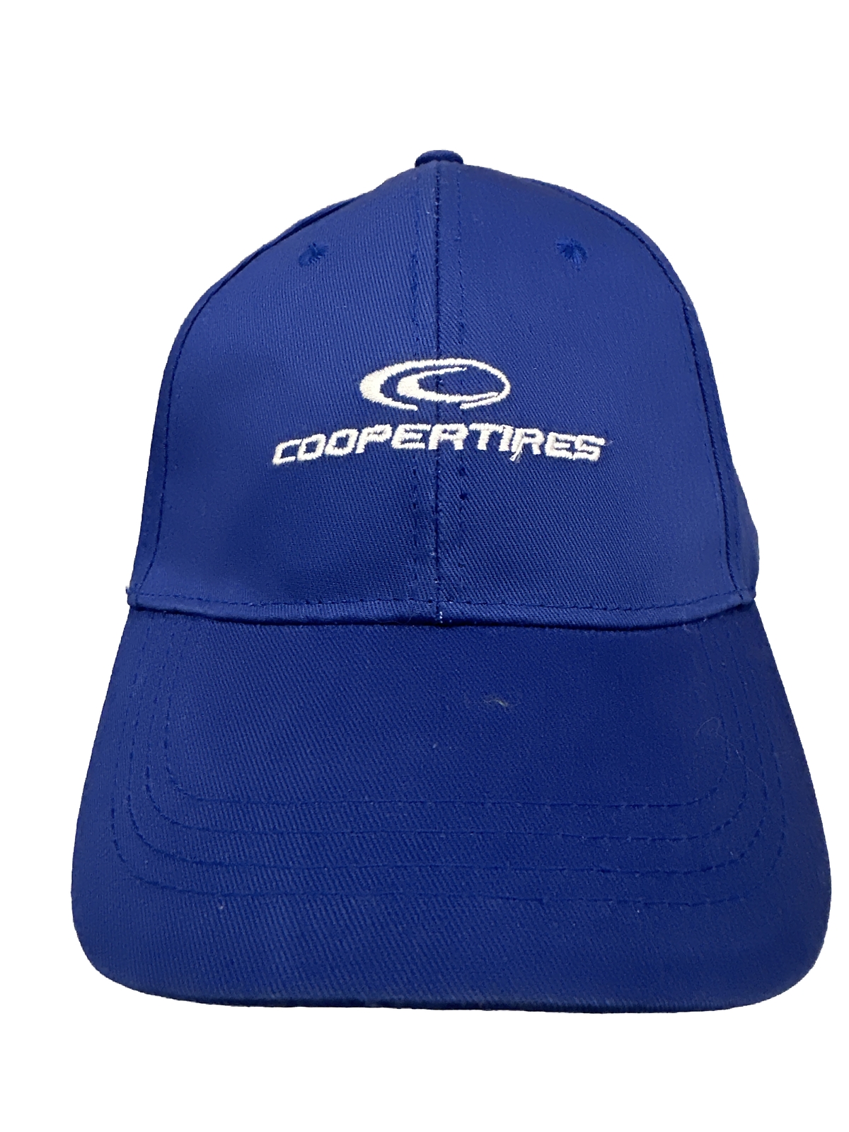 Cooper Tires White on Royal Blue Hat Cap Hook Loop EUC