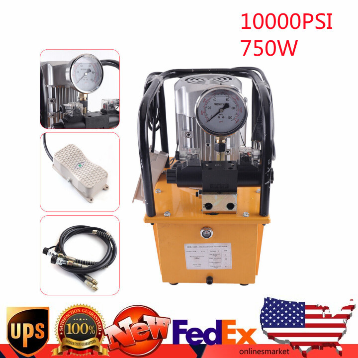 Double Solenoid Valve Double-acting Electric Driven Hydraulic Pump 10000PSI 750W